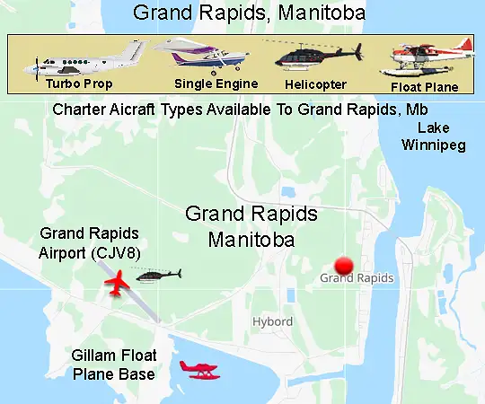 Grand Rapids Airport runway and terminal area